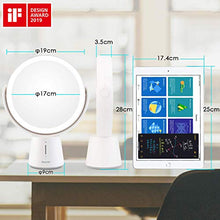 Carica l&#39;immagine nel visualizzatore di Gallery, Auxmir Specchio Trucco LED Ingranditore 10X/1X a Doppia Faccia 19cm