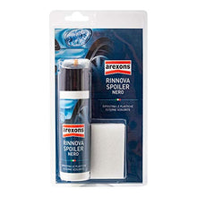 Carica l&#39;immagine nel visualizzatore di Gallery, AREXONS RINNOVA SPOILER NERO BLISTER, 125 ml Rinnova plastiche auto, ravvivatore plastiche esterne carrozzeria auto, ravviva plastiche moto, rinnova plastiche scooter, camper, film protettivo, lucido