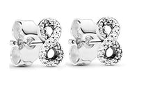 Carica l'immagine nel visualizzatore di Gallery, MixiuEuro, orecchini digitali a 8 perno, in argento con zirconia cubica,... - Ilgrandebazar
