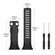 Carica l&#39;immagine nel visualizzatore di Gallery, MoKo Suunto Core Watch Cinturino, Braccialetto di Ricambio in TPU Nero - Ilgrandebazar