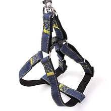 Carica l&#39;immagine nel visualizzatore di Gallery, Set guinzaglio per Cani Collare in Denim Gatto di Small, Nero - Ilgrandebazar