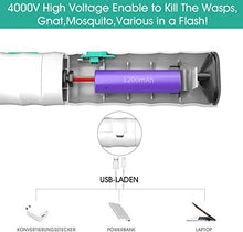 Carica l&#39;immagine nel visualizzatore di Gallery, DOUHE Bianca Racchetta Zanzare Elettrica, USB Ricaricabile bianco