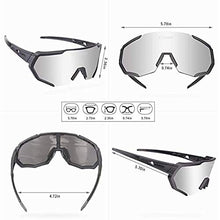 Carica l&#39;immagine nel visualizzatore di Gallery, X-TIGER Occhiali Ciclismo Polarizzati con 3 Lenti Nero e Rosso