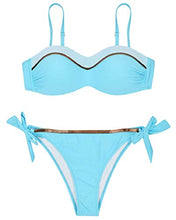 Carica l&#39;immagine nel visualizzatore di Gallery, Yuson Girl Bikini Due Pezzi Costumi da Bagno Donna Mare Sexy M, Blu Cielo