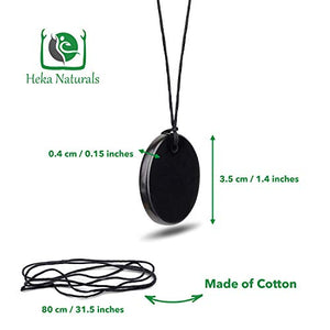 Collana con Ciondolo Shungite: Pietra di guarigione Naturale Russa autentica... - Ilgrandebazar