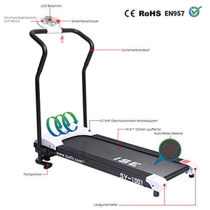 ISE Tapis Roulant Pieghevole Elettrico, Motore DC 750W, 10 km/h ,...