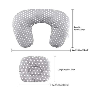 Cuscino allattamento Neonato da 22inch, Grey--Star - Ilgrandebazar