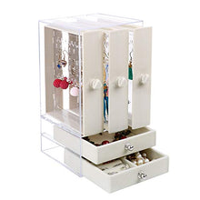 Carica l'immagine nel visualizzatore di Gallery, JNCH Porta Orecchini Espositore Organizer Scatola Cofanetti Beige B