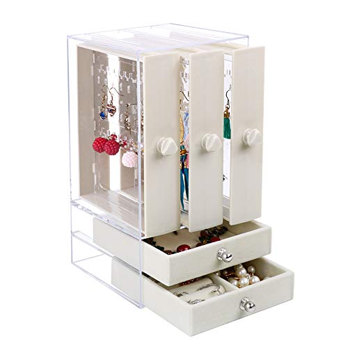 Scatole per Gioielli, Porta Anelli, Espositore per Orecchini, Scatola Trasparente in Acrilico per Confezioni Nuziali e Conservazione Scatole per Gioielli, Porta Anelli, Espositore per Orecchini, Scatola Trasparente in Acrilico per Confezioni Nuziali e Conservazione