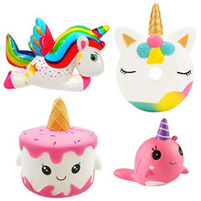 Carica l&#39;immagine nel visualizzatore di Gallery, Pachock 4 Pezzi Kawaii Squishy Giocattolo, Squishies Lento Aumento Crema... - Ilgrandebazar