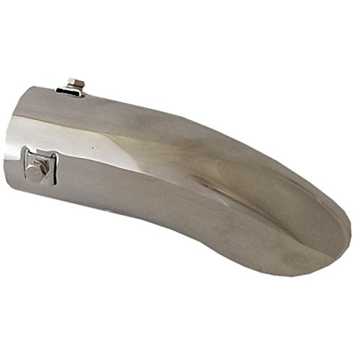 Simply ETC76 - Scarico universale curvo per auto, 76 mm, in acciaio INOX