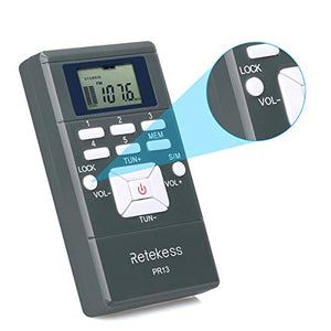 Retekess PR13 Radio FM Portatile Mini Stereo per Conferenza Simultanea...