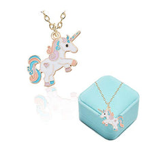 Carica l'immagine nel visualizzatore di Gallery, BigNoseDeer Collana per Bambini Unicorno Ragazze Rainbow Cloud Gioielli... - Ilgrandebazar