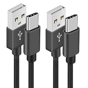 Yosou, cavo di ricarica USB tipo C da 2 m, in nylon intrecciato C Nero - Ilgrandebazar