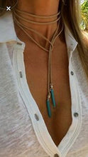 Carica l&#39;immagine nel visualizzatore di Gallery, ★ BOHO HOWLITE CHOKER ★ beige colletto di avvolgimento