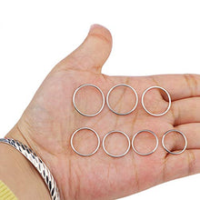 Carica l&#39;immagine nel visualizzatore di Gallery, Yadoca 7 Pezzi Acciaio Inossidabile Anelli Impilabili per Donne Argento-tone