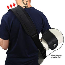 Carica l&#39;immagine nel visualizzatore di Gallery, Tracolla Imbottita in Neoprene SBR per Chitarra/Basso Con Inserto Nero-M - Ilgrandebazar