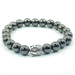 Zen braccialetto etnico Thurcolas con perle ematite e perline Buddha... - Ilgrandebazar