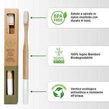 Carica l'immagine nel visualizzatore di Gallery, Spazzolino da denti di bamboo ecologico e biodegradabile | Manico...