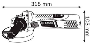 Bosch Professional GWS 7-125 Smerigliatrice Angolare, 720 Watt, Disco 125 mm - Ilgrandebazar