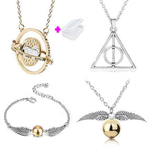 Carica l&#39;immagine nel visualizzatore di Gallery, PPX 4 Pezzi Harry Potter Collana Set Time Turner Doni della Morte Boccino...