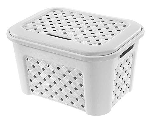 Tontarelli Cesta per Biancheria, Bianco, 43 x 33 x 26 43 x 33 x 26 cm, Bianco - Ilgrandebazar