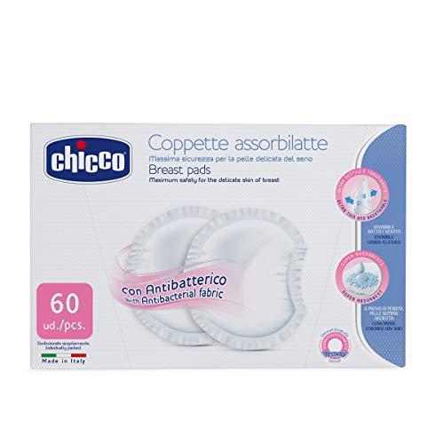 Chicco Coppette Assorbilatte con Antibatterico, 60 Pezzi - Ilgrandebazar
