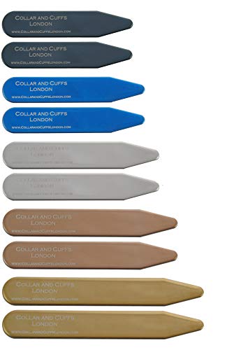 COLLAR AND CUFFS LONDON - 10 Stecche Camicia - Metallo - 5 COLORI - 5 TAGLIE... - Ilgrandebazar