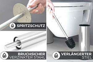 Bamodi scopino per WC con Porta – Scopettino Bagno in Acciaio Grigio
