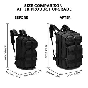 GNEGNI 45L Zaino Tattico Militare D'assalto Resistente all'Acqua Molle Nero
