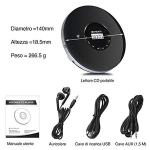 PUMPKIN Lettore CD Portatile con batteria ricaricabile e cuffie 12 Ore 02