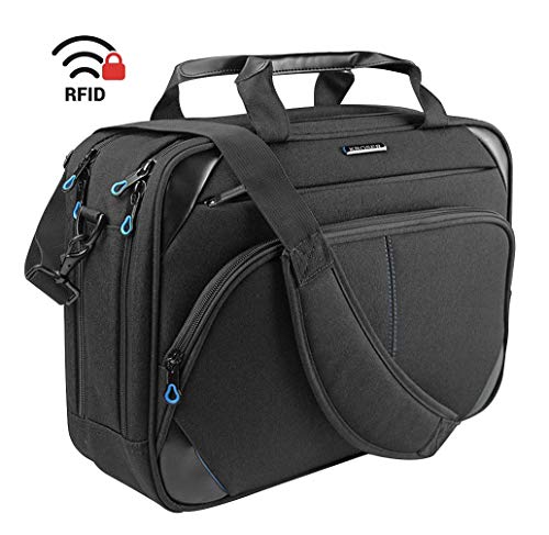 KROSER Borsa del Portatile 15,6 Pollici a Tracolla per Laptop Nero Blu