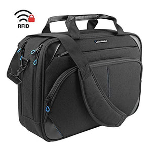 KROSER Borsa del Portatile 15,6 Pollici a Tracolla per Laptop Nero Blu