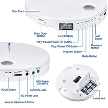 Carica l&#39;immagine nel visualizzatore di Gallery, Gueray Lettore CD Portatile HiFi Classic Personal Discman con Cuffia...