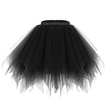 Carica l'immagine nel visualizzatore di Gallery, Bridesmay Donna Breve Partito Tutu Vintage Ballerina Gonna Cosplay L, Black - Ilgrandebazar