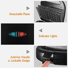Carica l&#39;immagine nel visualizzatore di Gallery, OSTBA Tostiera Sandwich Maker, piastre per panini 3 in 1, Cool Touch Waffles...