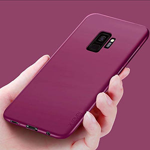 X-level Custodia per Samsung Galaxy S9,Morbido TPU Cover Slim S9-Vino Rosso