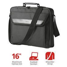 Carica l'immagine nel visualizzatore di Gallery, Trust Atlanta Borsa per Portatile, Fino a 15-16 Pollici, Nero 15-16"