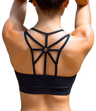 Carica l'immagine nel visualizzatore di Gallery, YIANNA Donna Reggiseno Sportivo Senza Ferretto Reggiseni con M, Nero - Ilgrandebazar