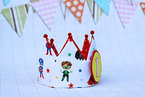 Corona compleanno supereroi per bambini - Ilgrandebazar