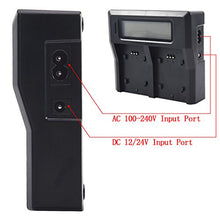Carica l&#39;immagine nel visualizzatore di Gallery, LP-E6 DSTE - Batteria di ricambio (2 pezzi) e rapida LCD Dual Charger...