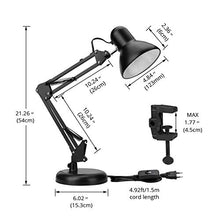 Carica l&#39;immagine nel visualizzatore di Gallery, LE Lampada da Scrivania LED con Braccio Girevole 40W, Portalampada E27,... - Ilgrandebazar