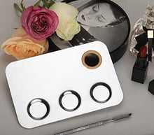 Carica l&#39;immagine nel visualizzatore di Gallery, Prettydate tavolozza trucco 15 x 10 cm in acciaio inox, con spatola per... - Ilgrandebazar