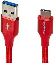 Carica l'immagine nel visualizzatore di Gallery, AmazonBasics - Cavo da USB C a di tipo A 3.1 gen 2, in nylon 0,9 m, Rosso - Ilgrandebazar
