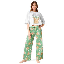 Carica l&#39;immagine nel visualizzatore di Gallery, Disney Pigiama Donna - Pigiama Donna Cotone Lungo a Manica Corta S-XL Pigiami Due Pezzi - Regali Donna (Verde Baby Yoda, L)