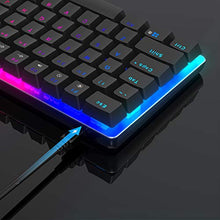 Carica l&#39;immagine nel visualizzatore di Gallery, Ajazz AK33 Tastiera Meccanica Gaming Switches Blu RGB,Tastiera da 82 teclado