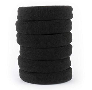 Elastici capelli neri super resistenti e spessi, confezione ecosostenibile,...