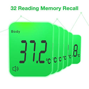 Easy@Home Termometro frontale a infrarossi senza contatto 3 in 1, display...