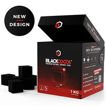 Carica l&#39;immagine nel visualizzatore di Gallery, BLACKCOCO&#39;s - 1 KG Carbone Naturale di Prima Qualità per Narghilè e BBQ –...