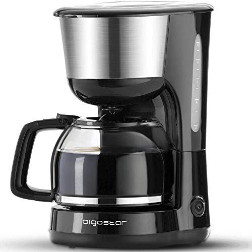 Aigostar Chocolate 30HIK - Macchina per caffe’ 10 Tazze, 30HIK, Black